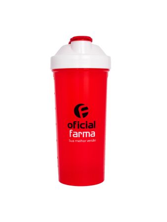 Coqueteleira Vermelha e Branca 600mL