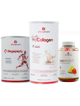 Regepepty Clinical Sem Sabor + Beauty Pro Collagen Baunilha + Gummy Beauty