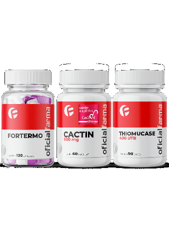 Emagrecimento Off - Termog&ecirc;nico Sem Cafe&iacute;na "Fortermo" + Cactin + Thiomucase