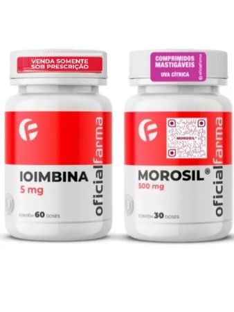 Ioimbina 5mg 60 Doses + Morosil® 500mg 30 Doses Mastigáveis