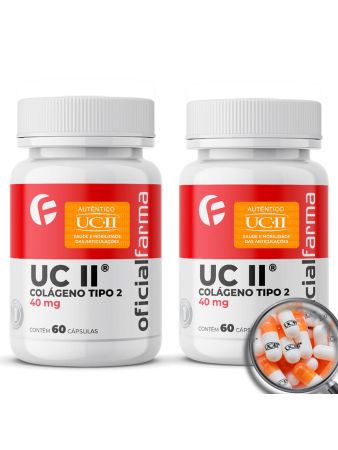 2 Uc II® 40Mg 60 Cápsulas (Colágeno Tipo 2) Com Selo de Autenticidade
