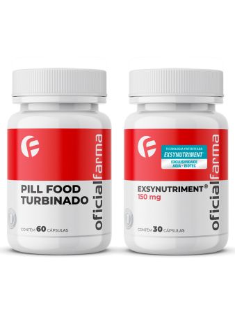 Pill Food Turbinado 60 C&aacute;psulas + Exsynutriment&reg; 150Mg 30 C&aacute;psulas Com Selo de Autenticidade