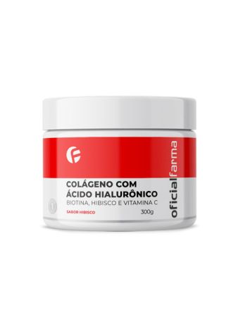 Colágeno com Ácido Hialurônico, Biotina,  Hibisco e Vitamina C 300g