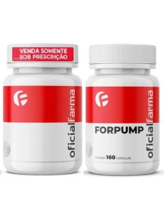 Tribulus Terrestris + ativos - linha Composto de Testosterona 60 Doses + Forpump Vasodilatador 160 C&aacute;psulas