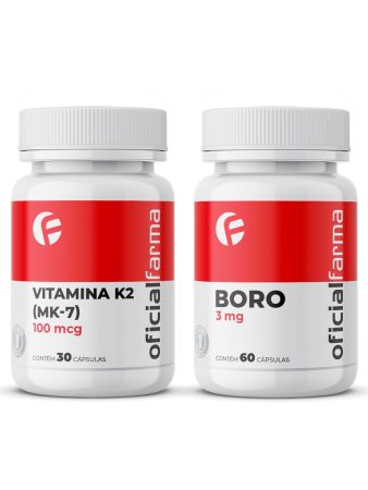 Vitamina k2 Mk-7 100Mcg 30 Cáps + Boro 3Mg 60 Cáps